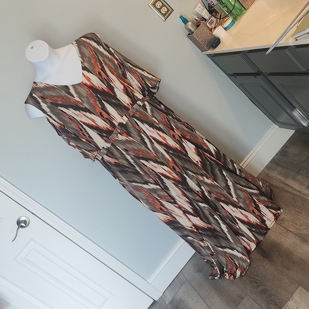 Roamans maxi cold shoulder dress